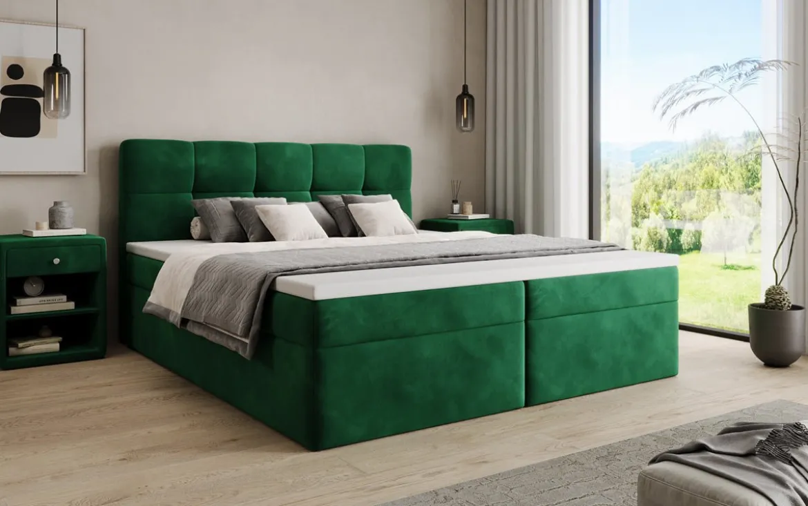 Boxspringbett Cozy II Samt mit Stauraum