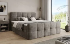 Boxspringbett Cozy in Cord mit Stauraum