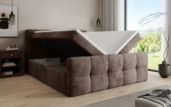 Boxspringbett Cozy in Cord mit Stauraum