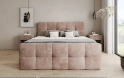 Boxspringbett Cozy in Cord mit Stauraum