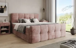 Boxspringbett Cozy in Cord mit Stauraum