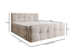 Boxspringbett Cozy in Cord mit Stauraum