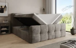 Boxspringbett Cozy in Cord mit Stauraum
