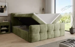 Boxspringbett Cozy in Cord mit Stauraum