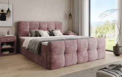 Boxspringbett Cozy in Cord mit Stauraum