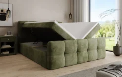 Boxspringbett Cozy in Cord mit Stauraum