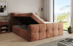 Boxspringbett Cozy in Cord mit Stauraum
