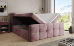 Boxspringbett Cozy in Cord mit Stauraum