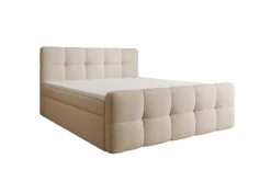 Boxspringbett Cozy in Teddy Bouclé mit Stauraum