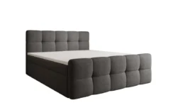 Boxspringbett Cozy in Teddy Bouclé mit Stauraum
