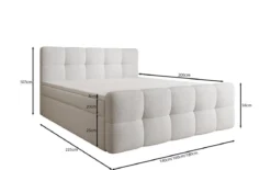 Boxspringbett Cozy in Teddy Bouclé mit Stauraum
