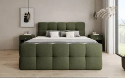 Boxspringbett Cozy in Teddy Bouclé mit Stauraum