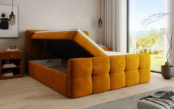 Boxspringbett Cozy Samt mit Stauraum