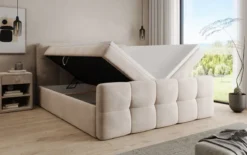 Boxspringbett Cozy Samt mit Stauraum