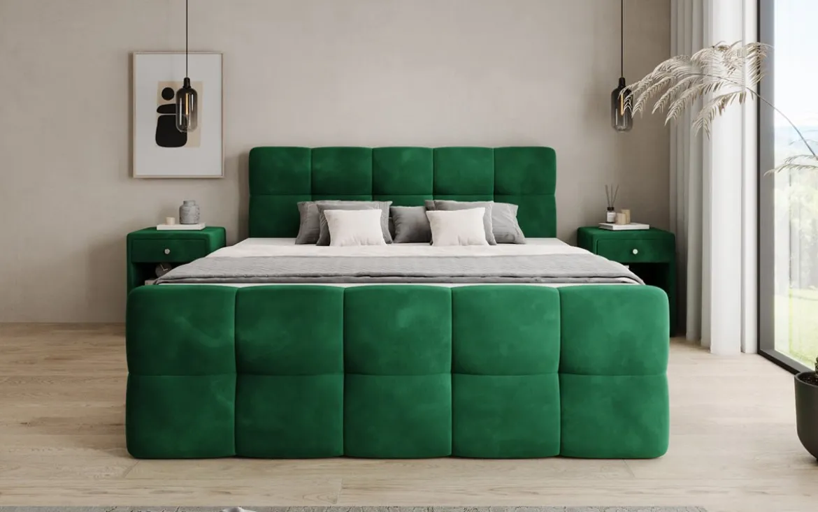Boxspringbett Cozy Samt mit Stauraum