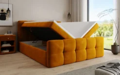 Boxspringbett Cozy Samt mit Stauraum