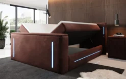 Boxspringbett Divalo mit TV Lift und Stauraum