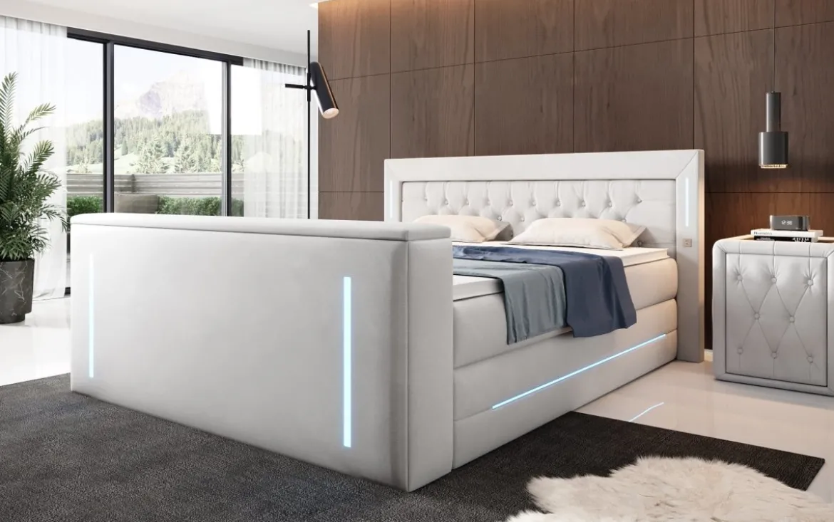 Boxspringbett Divalo mit TV Lift und Stauraum