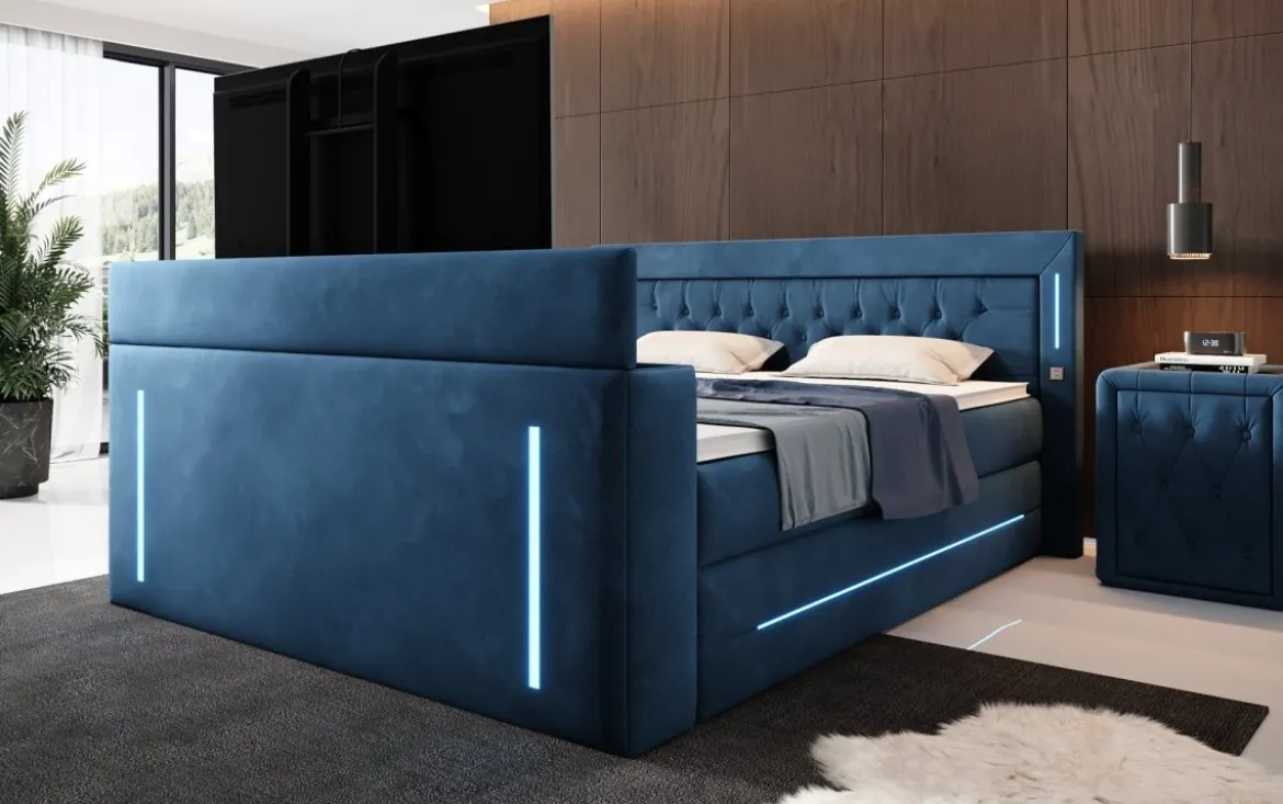 Boxspringbett Divalo mit TV Lift und Stauraum