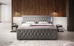 Boxspringbett Diva mit USB, LED und Stauraum (2 Schubladen)