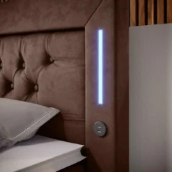 Boxspringbett Diva mit USB, LED und Stauraum (2 Schubladen)
