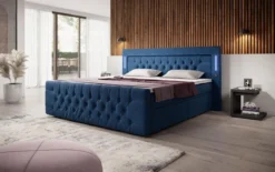 Boxspringbett Diva mit USB, LED und Stauraum (2 Schubladen)
