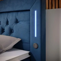 Boxspringbett Diva mit USB, LED und Stauraum (2 Schubladen)
