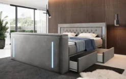 Boxspringbett Divaneo mit TV Lift und Stauraum (2 Schubladen)
