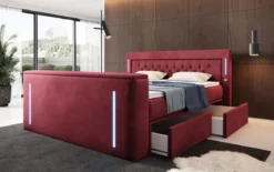 Boxspringbett Divaneo mit TV Lift und Stauraum (2 Schubladen)