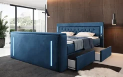 Boxspringbett Divaneo mit TV Lift und Stauraum (2 Schubladen)