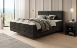Boxspringbett Elara mit Schwebeoptik in Cord
