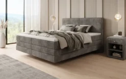 Boxspringbett Elara mit Schwebeoptik in Cord