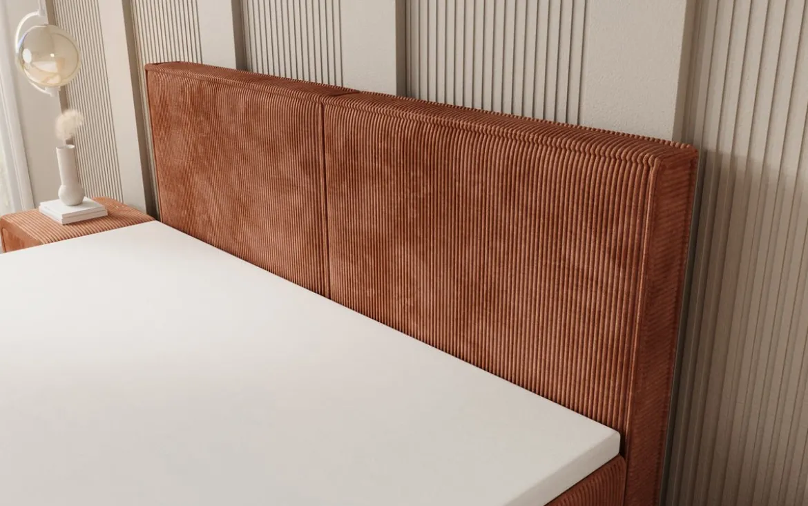 Boxspringbett Elara mit Schwebeoptik in Cord