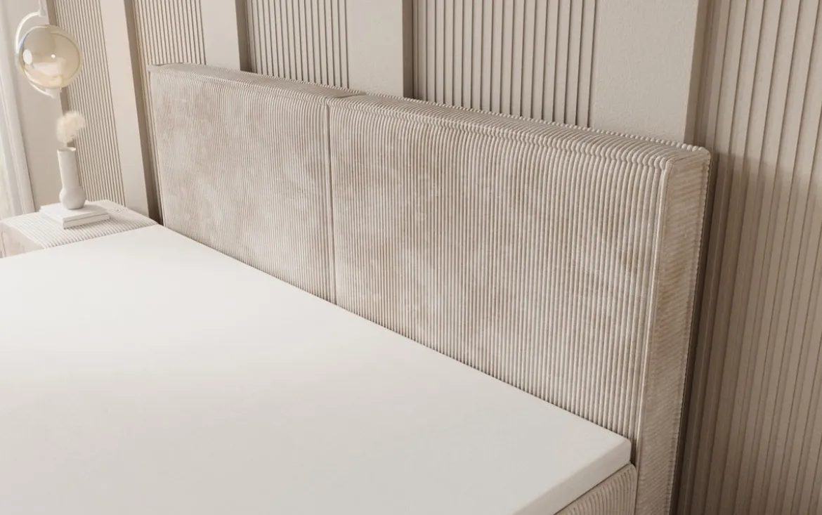 Boxspringbett Elara mit Schwebeoptik in Cord
