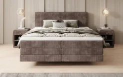 Boxspringbett Elara mit Schwebeoptik in Cord