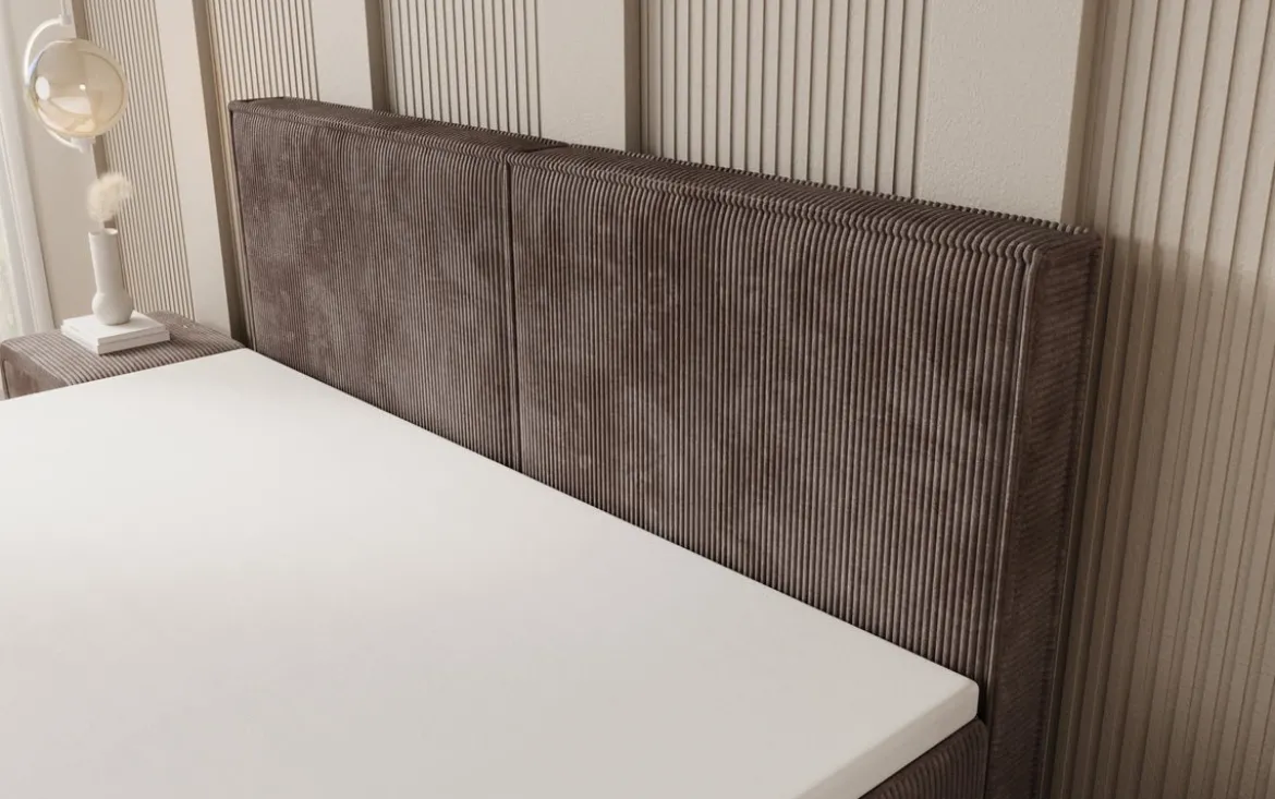 Boxspringbett Elara mit Schwebeoptik in Cord