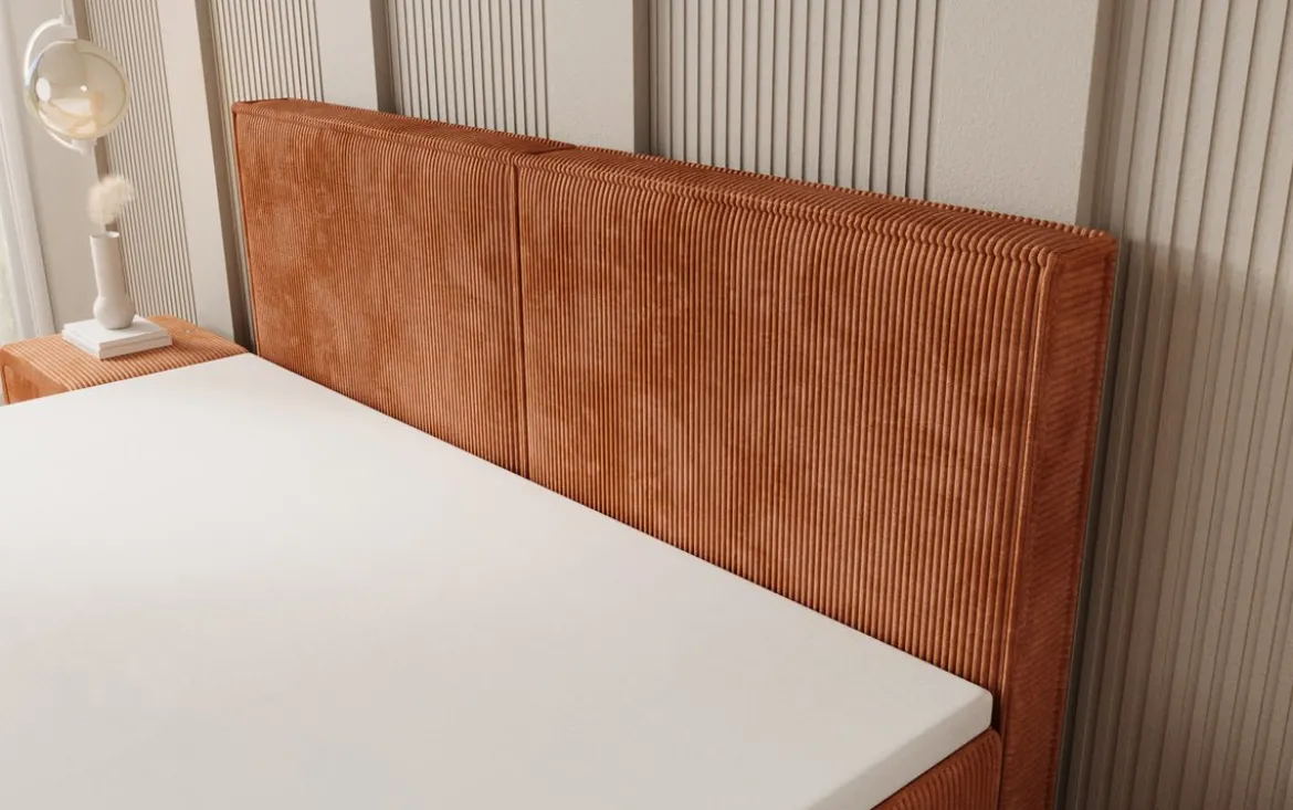 Boxspringbett Elara mit Schwebeoptik in Cord
