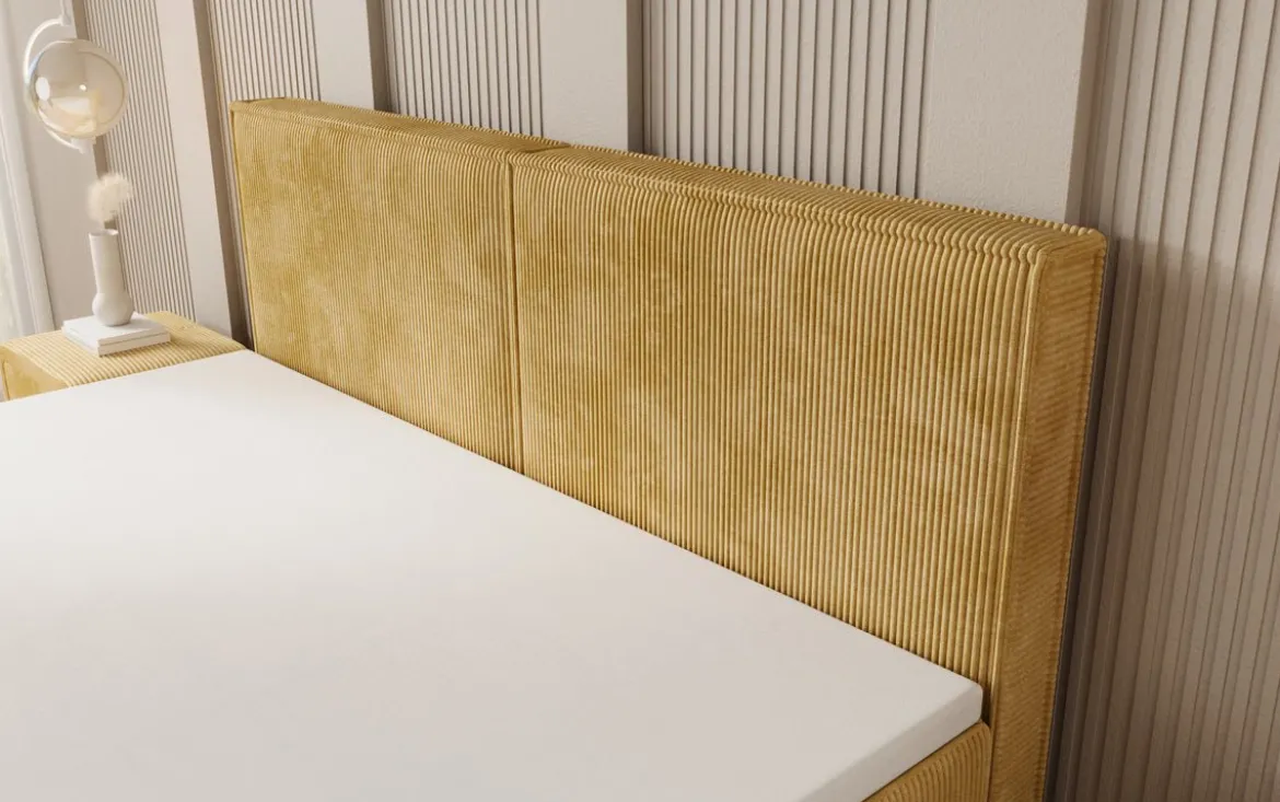 Boxspringbett Elara mit Schwebeoptik in Cord
