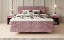 Boxspringbett Elara mit Schwebeoptik in Cord