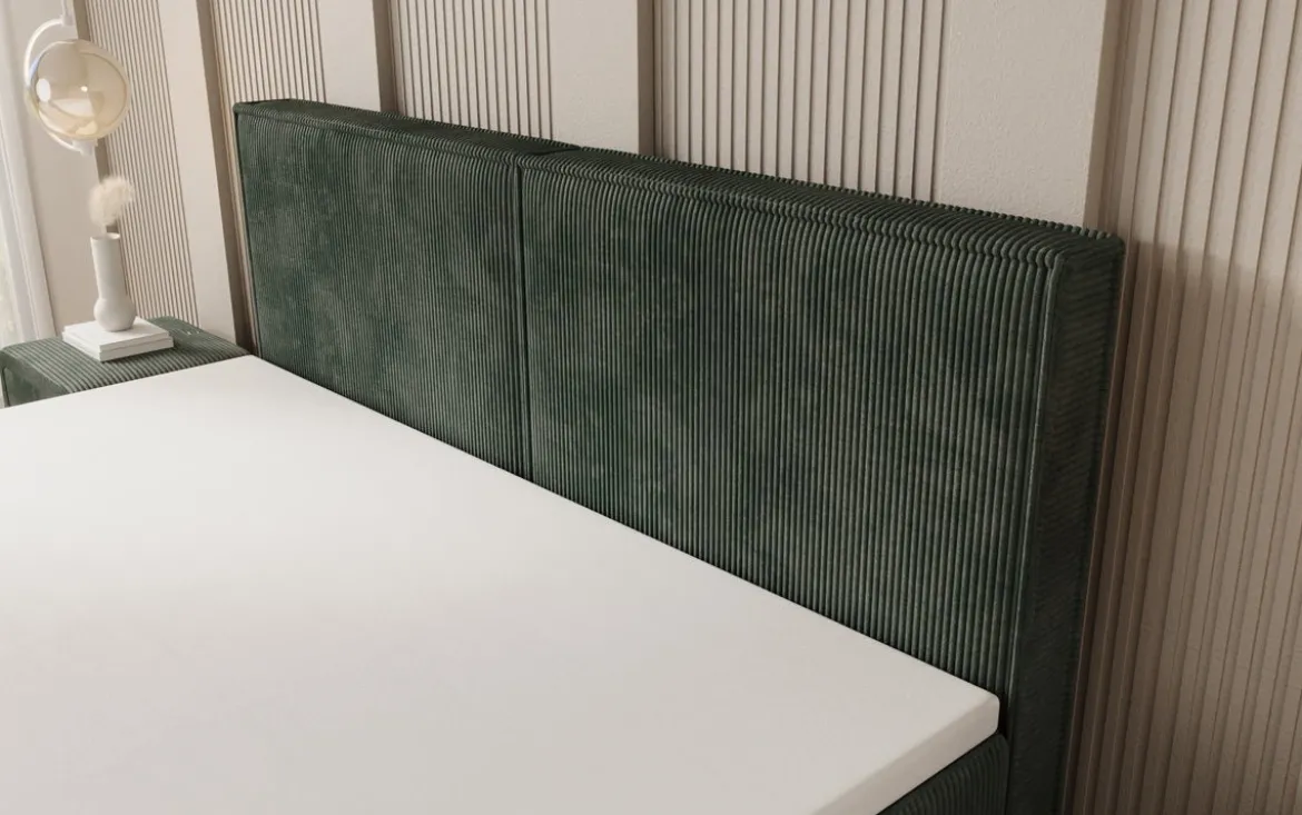 Boxspringbett Elara mit Schwebeoptik in Cord