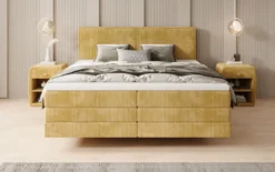 Boxspringbett Elara mit Schwebeoptik in Cord