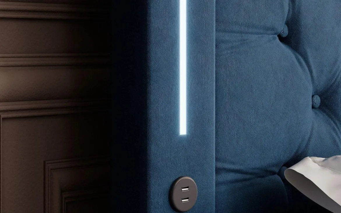 Boxspringbett Elegance mit LED, USB und Stauraum