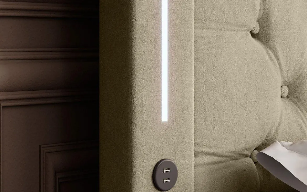 Boxspringbett Elegance mit LED, USB und Stauraum
