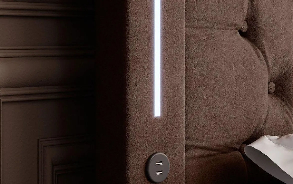 Boxspringbett Elegance mit LED, USB und Stauraum