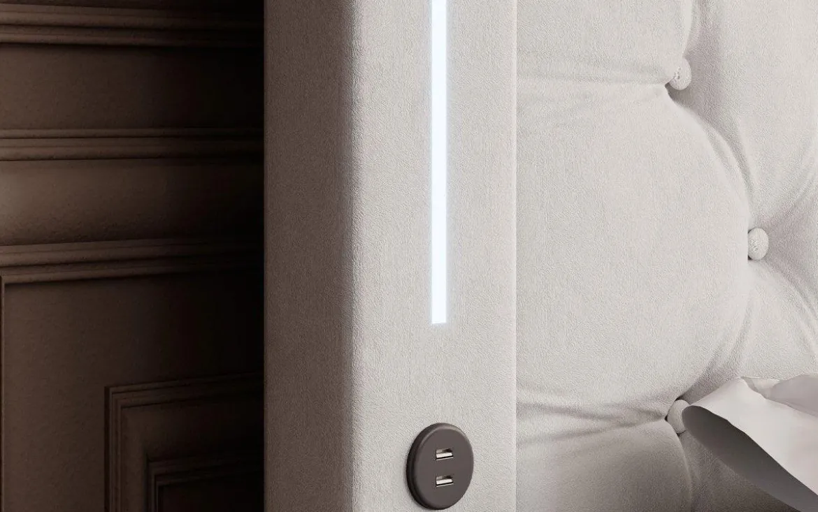 Boxspringbett Elegance mit LED, USB und Stauraum