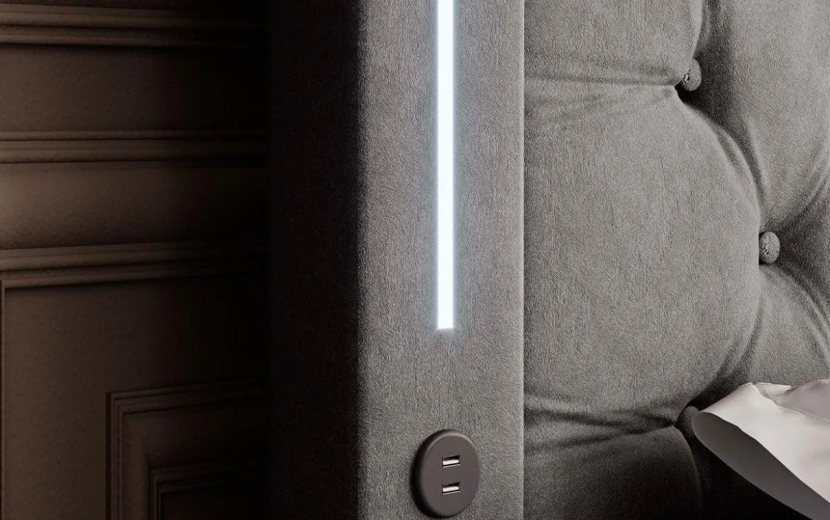 Boxspringbett Elegance mit LED, USB und Stauraum