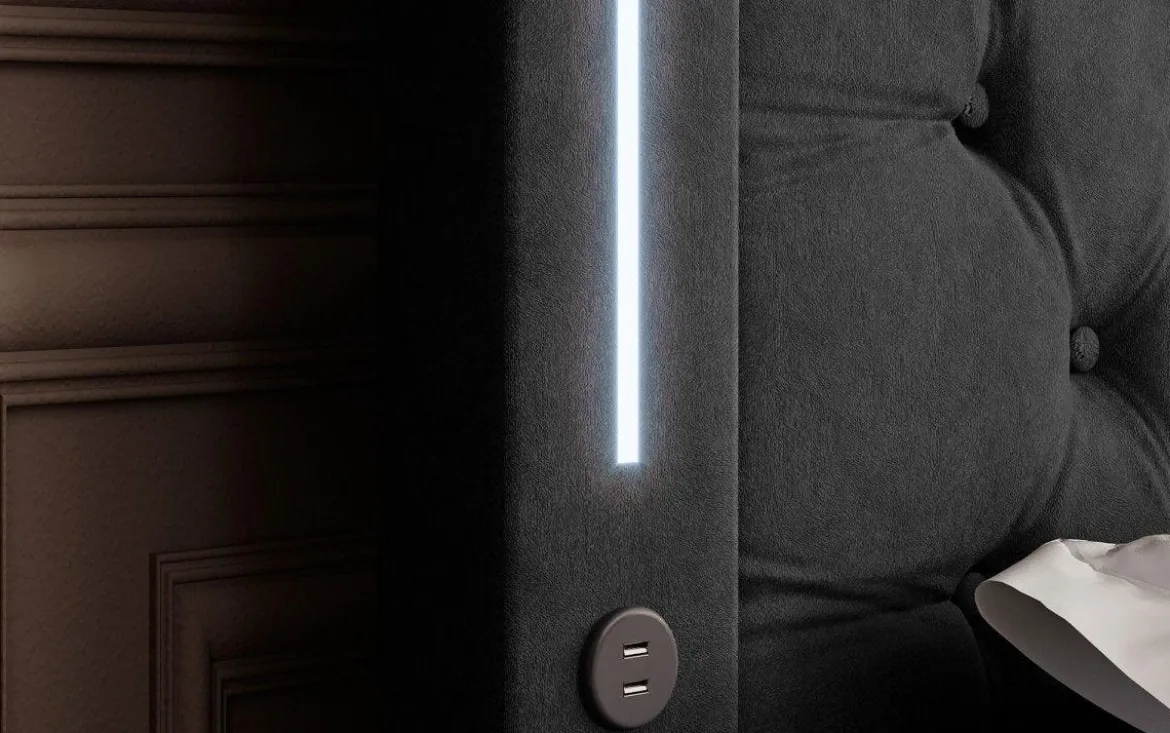 Boxspringbett Elegance mit LED, USB und Stauraum