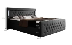 Boxspringbett Elegance mit LED, USB und Stauraum