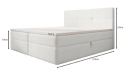 Boxspringbett Eleonora Bouclé mit Stauraum