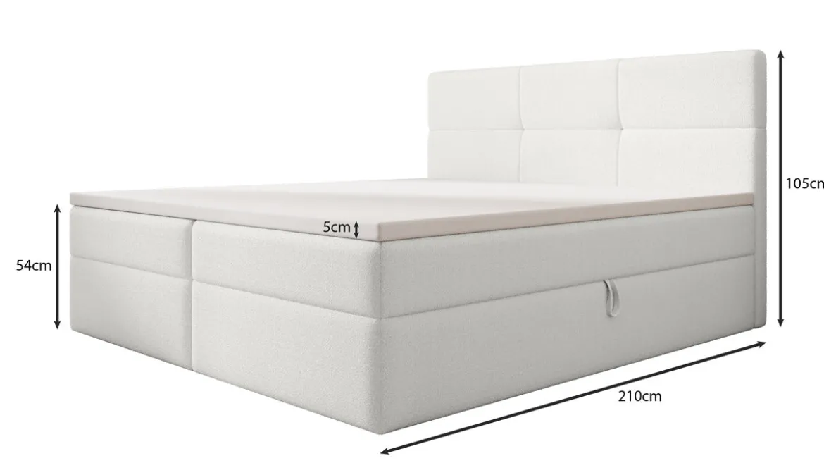 Boxspringbett Eleonora Samt mit Stauraum